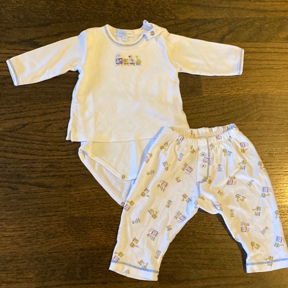 Magnolia Baby Pima cotton train set (6M)